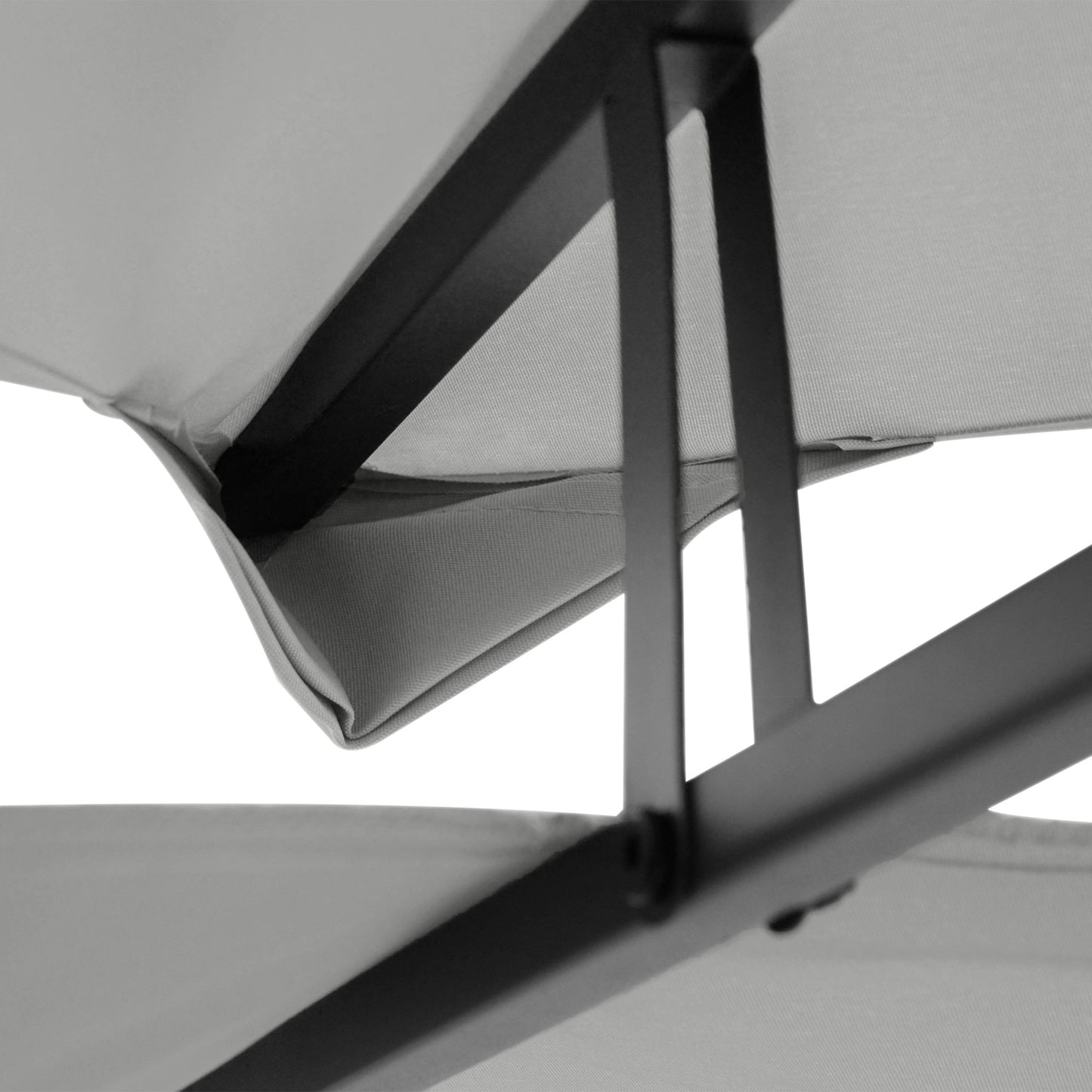 Outsunny Techo De Repuesto Para Cenador 4x3 M Con Techo Doble Protección Uv Gris_3