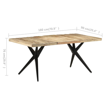 Mesa De Comedor Madera De Mango Rugosa 180x90x76 Cm_4