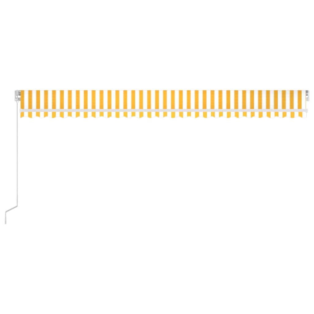 Toldo Retráctil Manual Amarillo Y Blanco 600x350 Cm_2
