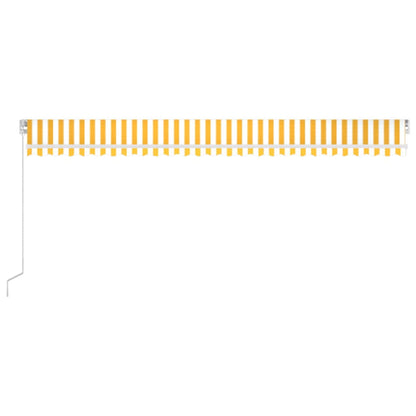 Toldo Retráctil Manual Amarillo Y Blanco 600x350 Cm_2