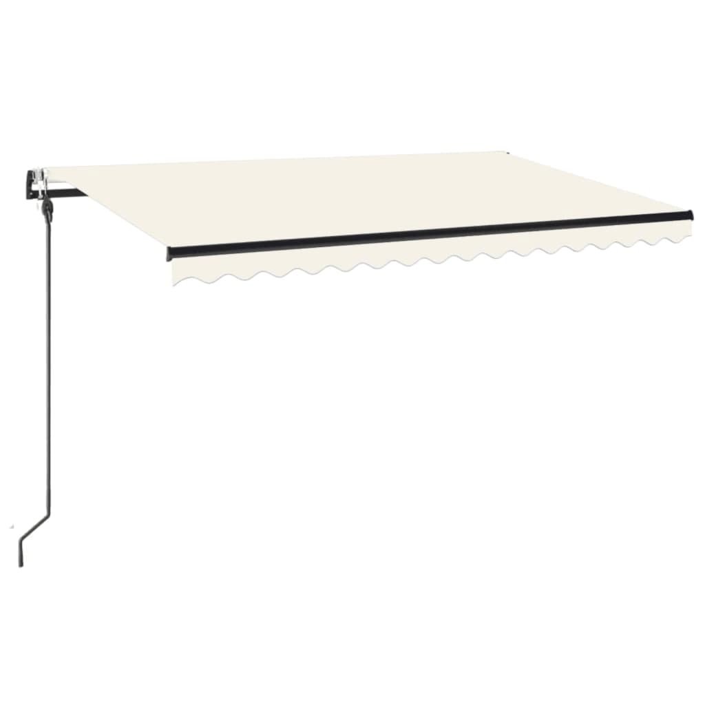 Toldo Automático Con Led Sensor De Viento Crema 400x300 Cm_0