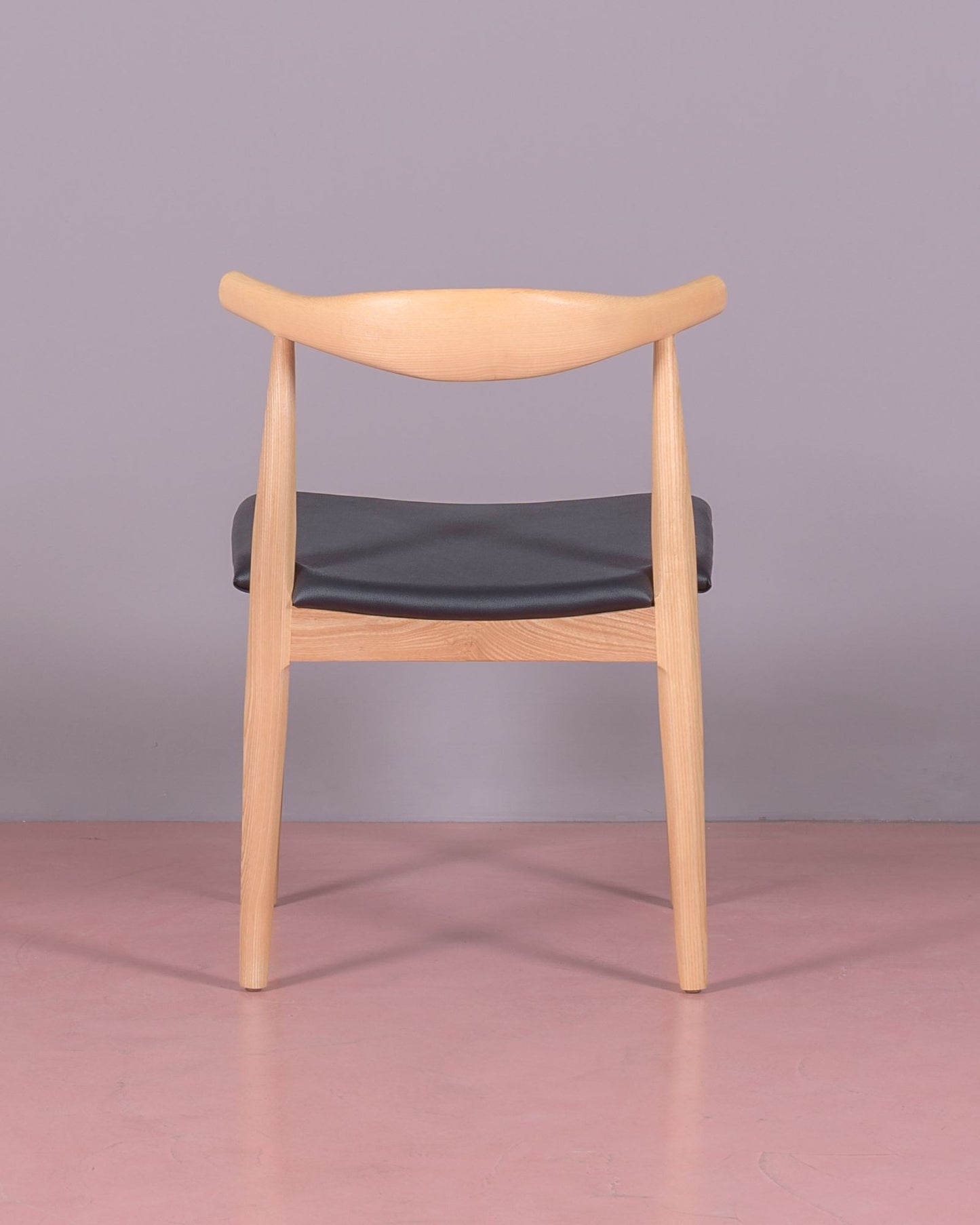 Silla De Comedor En Madera De Fresno Y Cojín De Polipiel - Elbow_3