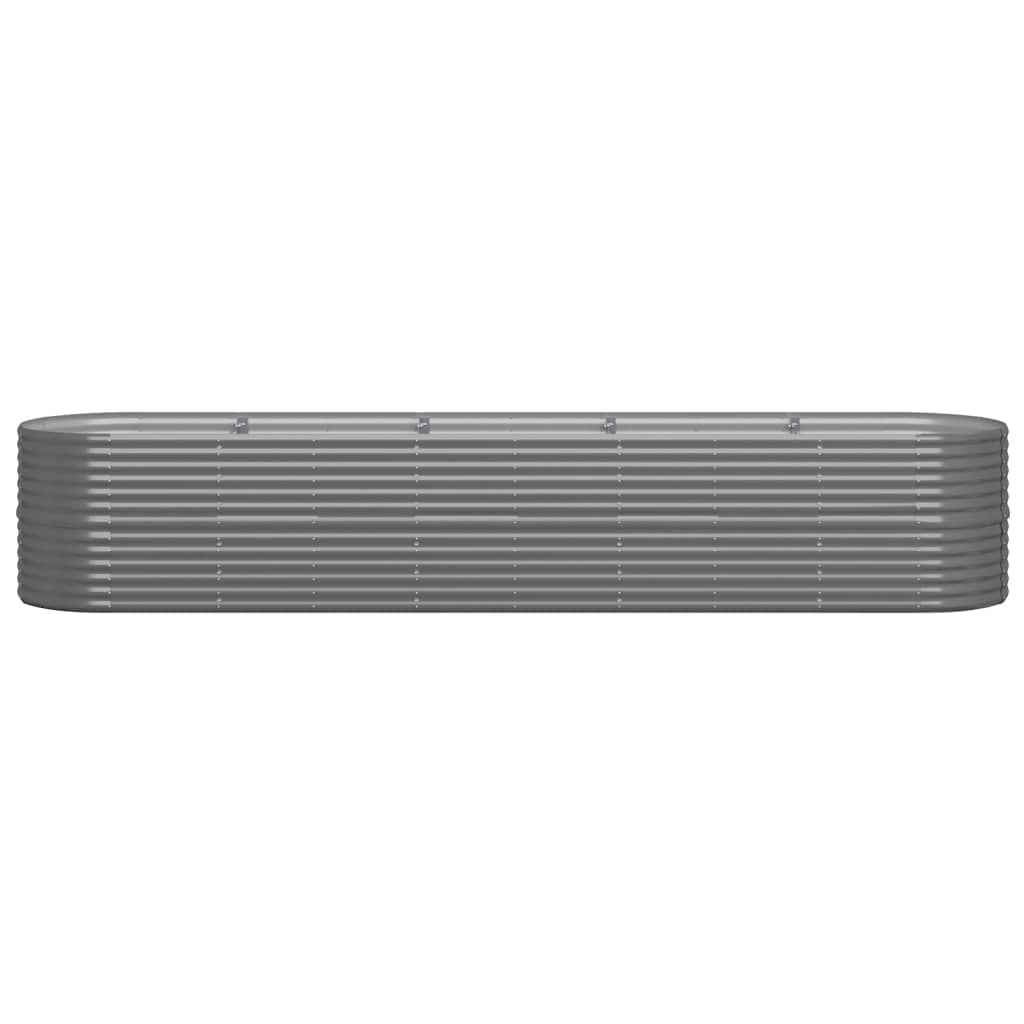 Jardinera Arriate Acero Galvanizado Gris 368x80x68 Cm_2