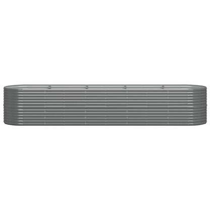 Jardinera Arriate Acero Galvanizado Gris 368x80x68 Cm_2