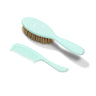Babyono Set Cepillo Y Peine Con Cerdas Naturales Extra Suaves  Menta