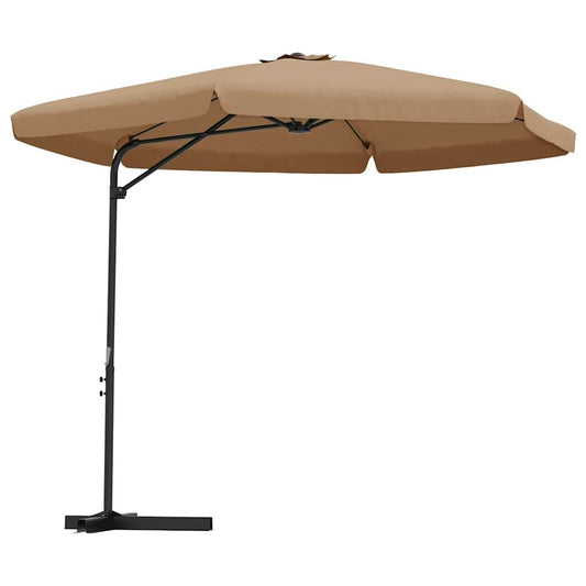 Vidaxl Sombrilla De Jardín Con Palo De Acero Taupe 300 Cm_0