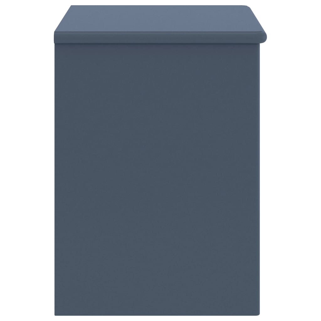 Mesita De Noche Madera Maciza De Mango Gris Claro 35x30x40 Cm_1