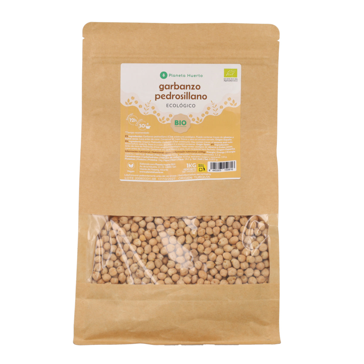 Garbanzo Pedrosillano ECO Planeta Huerto 1 Kg