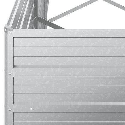 Arriate De Acero Galvanizado Plateado 320x40x45 Cm_5
