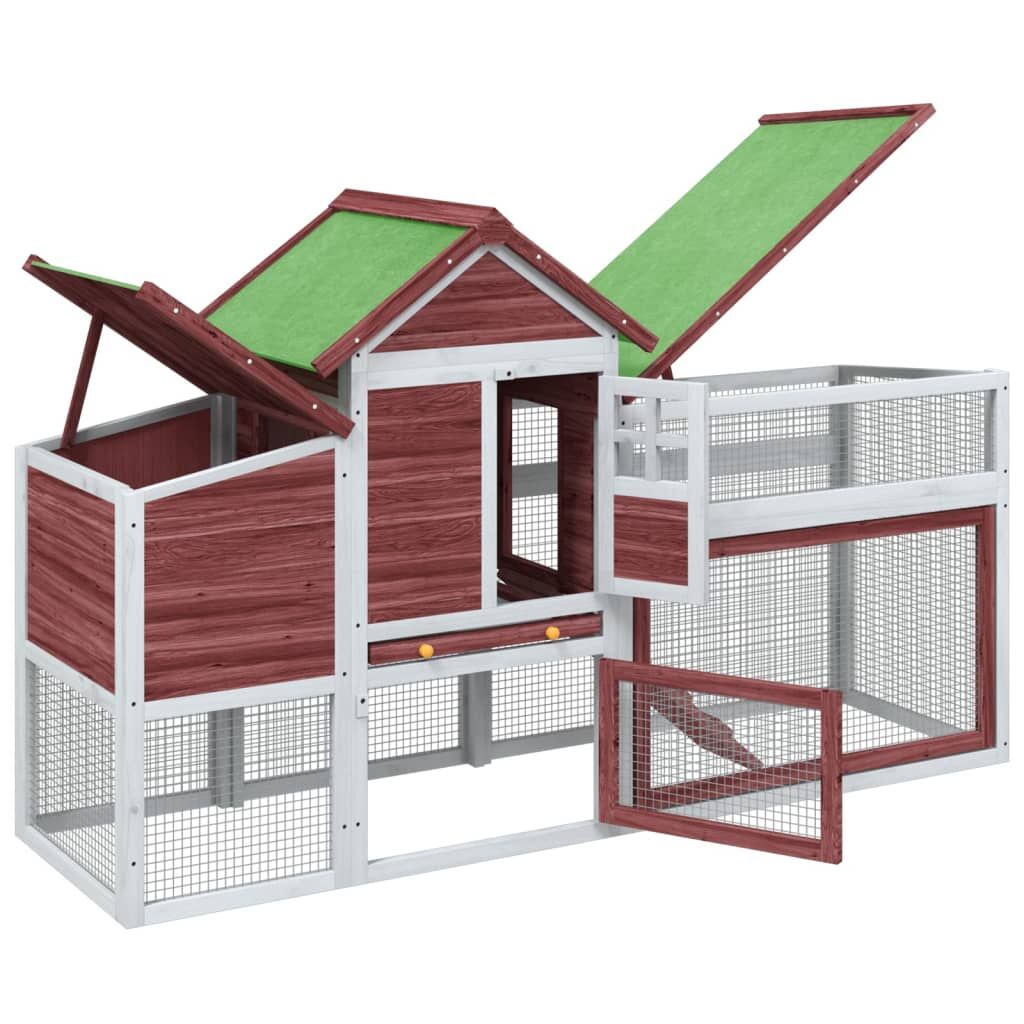 Vidaxl Gallinero Madera Maciza De Pino Color Moca 186,5x58,5x113 Cm_3