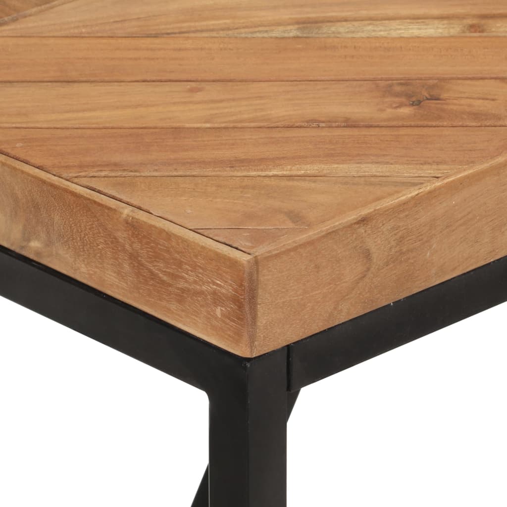Mesa De Comedor De Madera Maciza De Acacia Y Mango 180x90x76 Cm_3