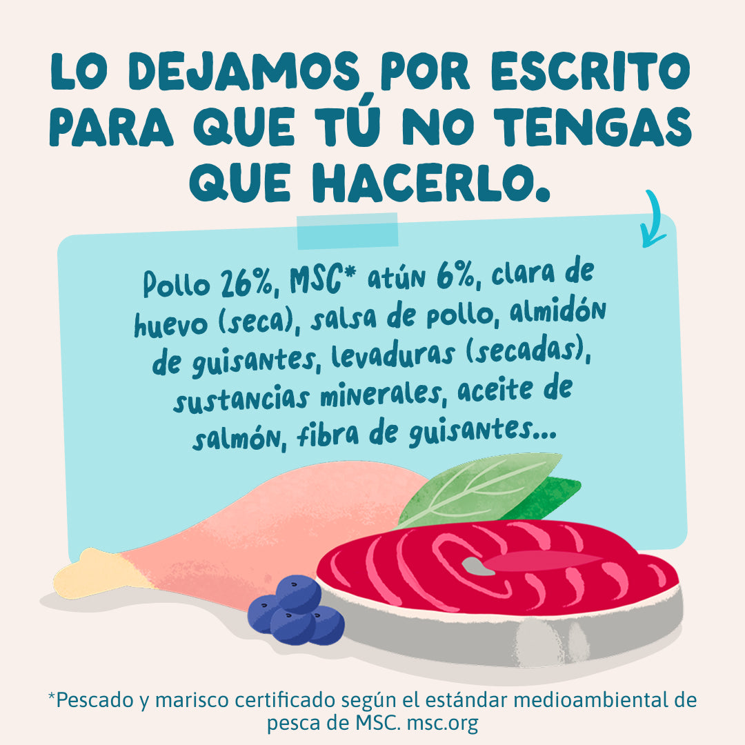 Sobres de comida húmeda Atún & Pollo en Salsa para Gatos Adultos | Edgard & Cooper 85 g