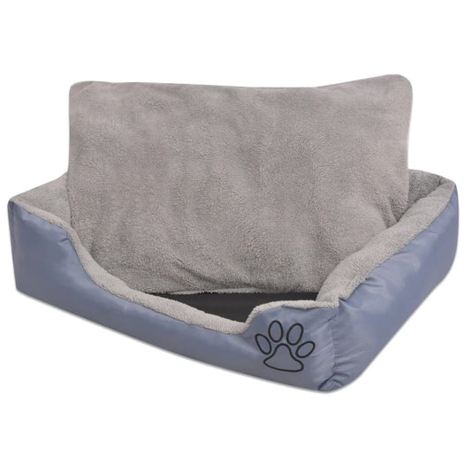 Vidaxl Cama Para Perro Con Cojín Acolchado Talla Xxl Gris_0