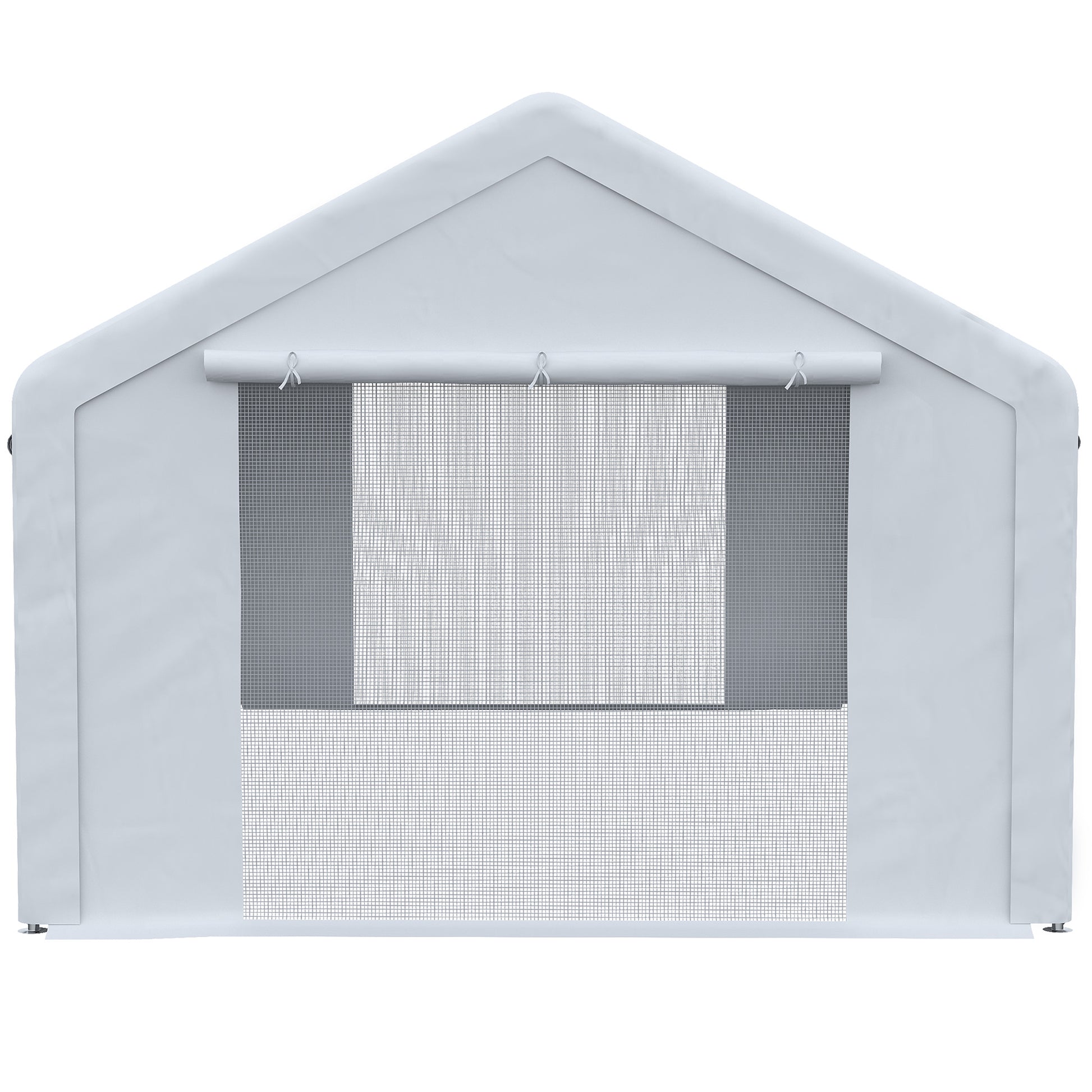 Outsunny Carpa Para Fiestas 6x3m Con 2 Paredes Extraíbles 6 Ventanas Cremalleras_3