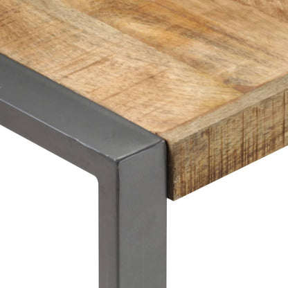 Mesa De Centro Madera De Mango Rugosa 120x120x40 Cm_2