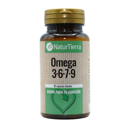 Omega 3, 6, 7, 9, 45 cápsulas blandas. NaturTierra