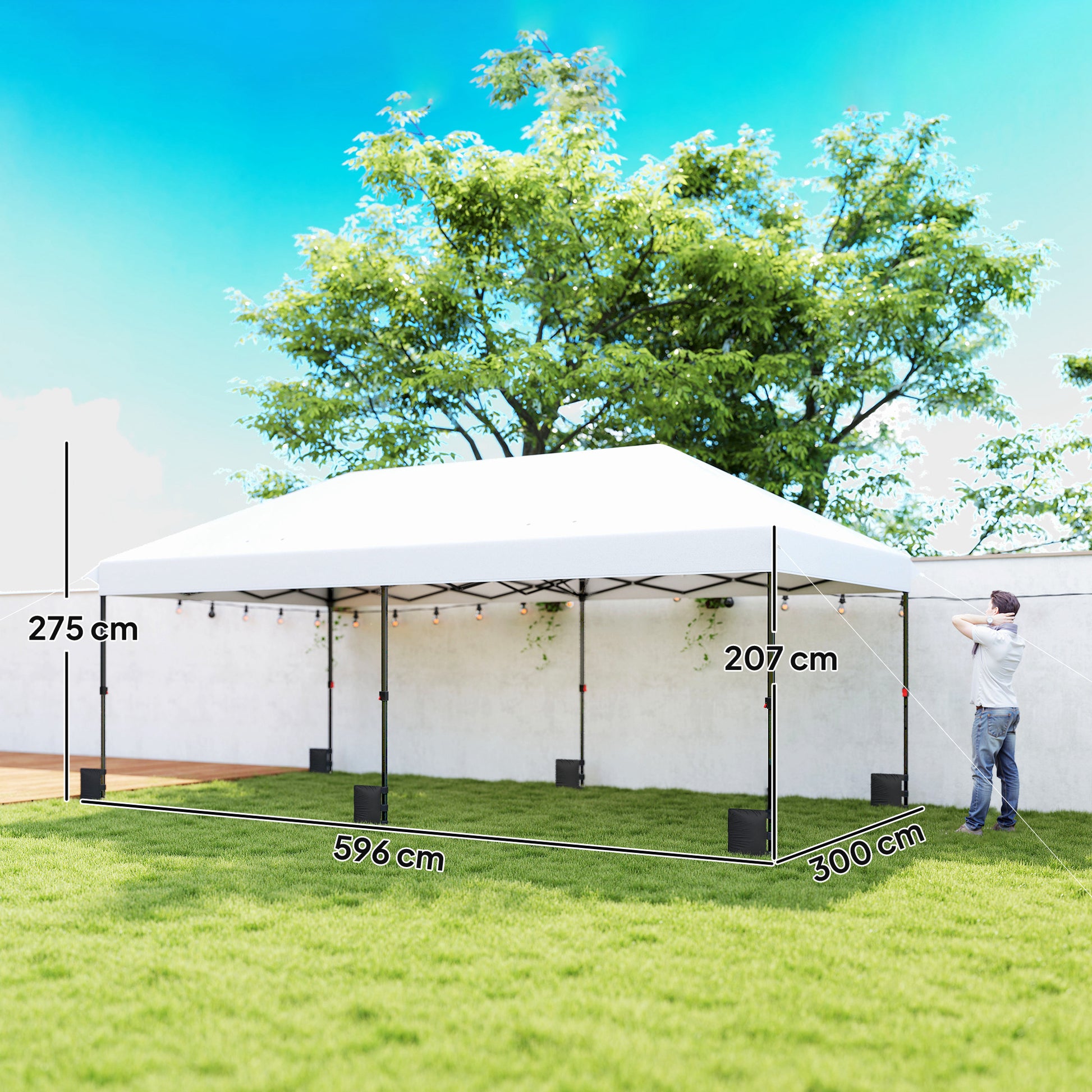 Outsunny Carpa Plegable Gazebo 6x3 M_2