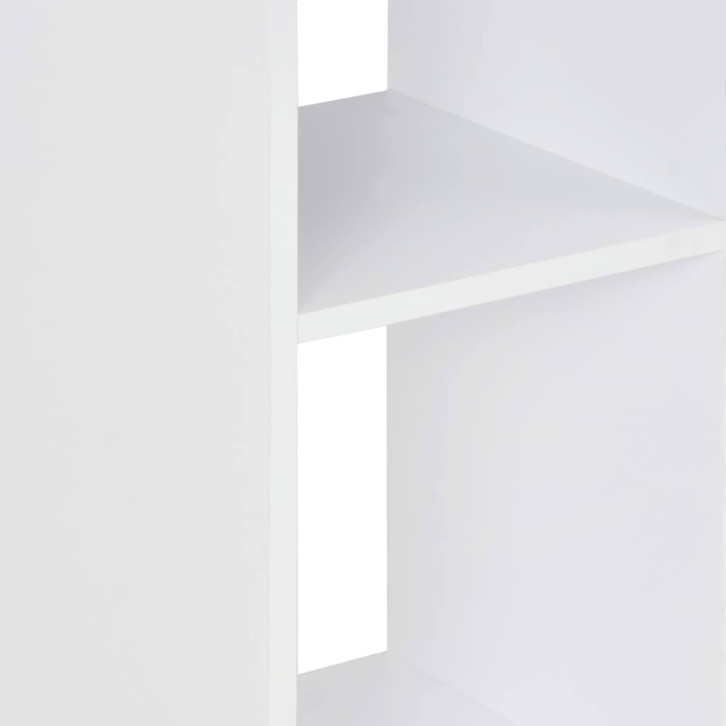Mesa Alta De Bar Blanco Y Gris Hormigón 60x60x110 Cm_3