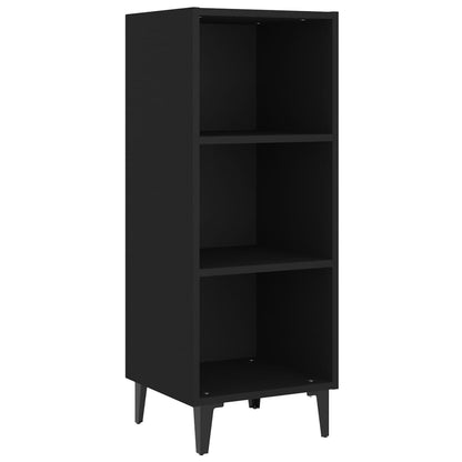 Aparador De Madera De Ingeniería Negro 34,5x32,5x90 Cm / Vetonek_3
