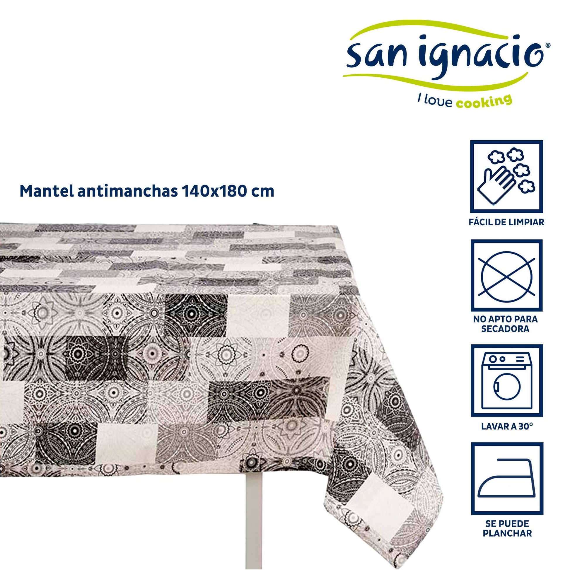 Mantel Loneta Antimanchas 140x180cm Azul Colección Kinvara_1