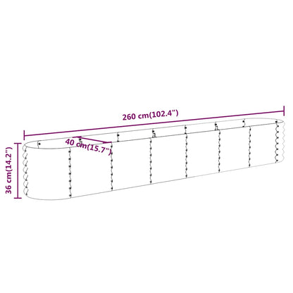 Jardinera Arriate Acero Galvanizado Antracita 260x40x36 Cm_5