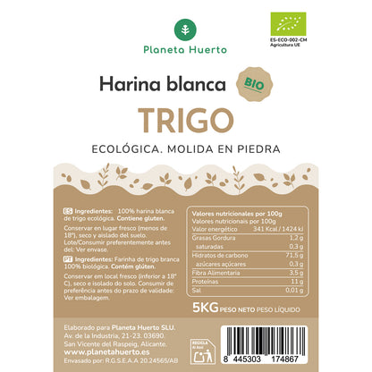 Harina Blanca de Trigo Eco Planeta Huerto 5 Kg