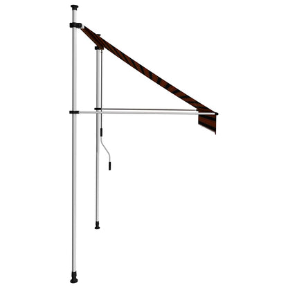 Toldo Manual Retráctil Naranja Y Marrón 200 Cm_2