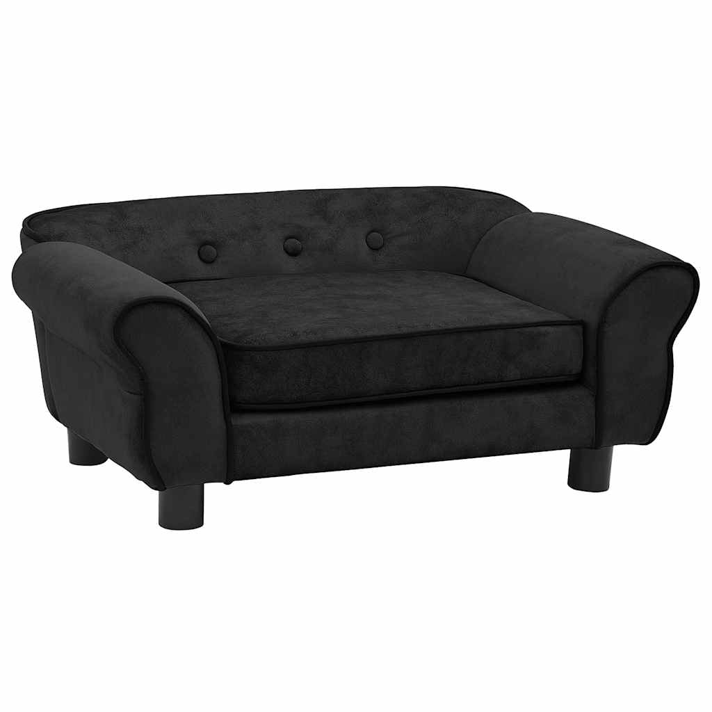 Vidaxl Sofá Para Perros Felpa Negro 72x45x30 Cm_1