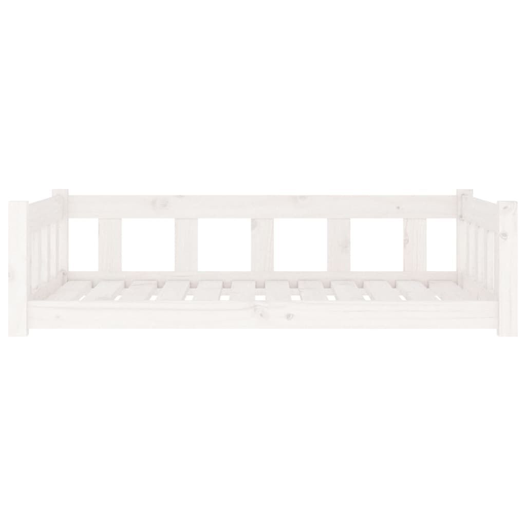 Vidaxl Cama Para Perros Madera Maciza De Pino Blanco 105,5x75,5x28 Cm_3