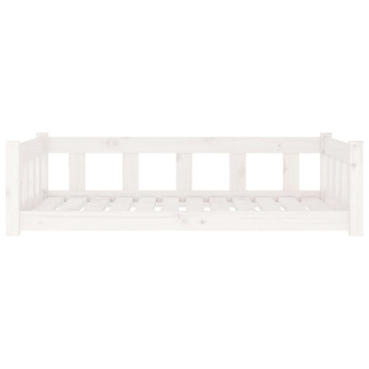 Vidaxl Cama Para Perros Madera Maciza De Pino Blanco 105,5x75,5x28 Cm_3