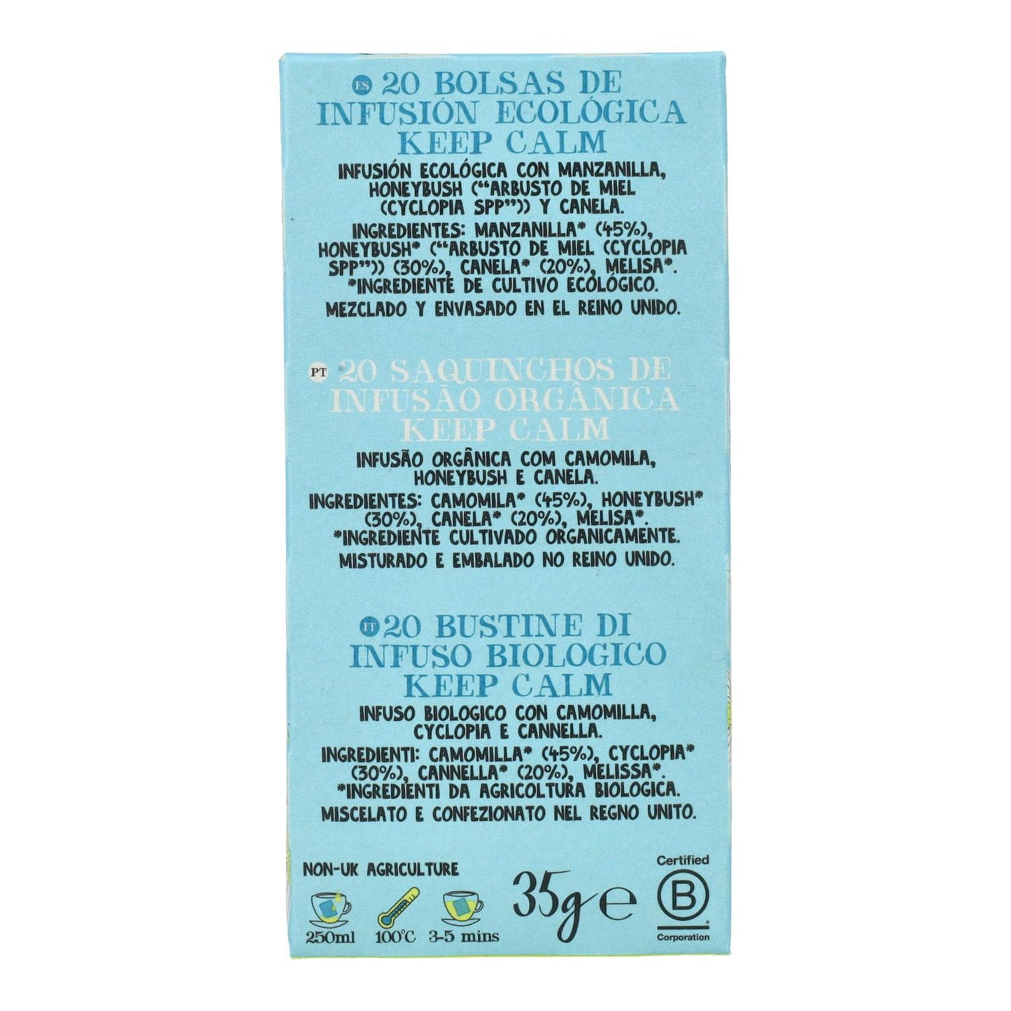 Infusión Keep Calm BIO Cupper 20 bolsitas
