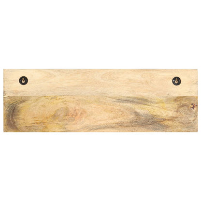 Perchero De Pared Madera Maciza De Mango Sin Tratar 60x15x20 Cm_2