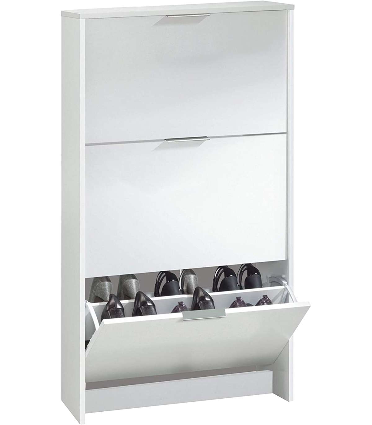 Mueble Zapatero 3 Trampones Almanzora Acabado Blanco, 60 Cm(ancho) 113 Cm(altura) 22 Cm(fo_2