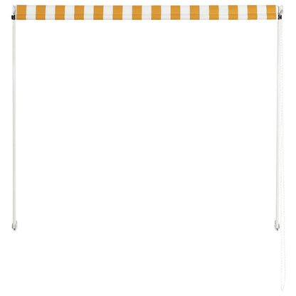 Toldo Retráctil Amarillo Y Blanco 100x150 Cm_4