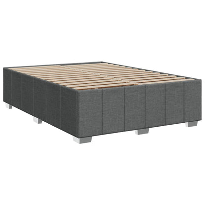 Cama Box Spring Con Colchón Tela Gris Oscuro 140x200 Cm / Vetonek_5