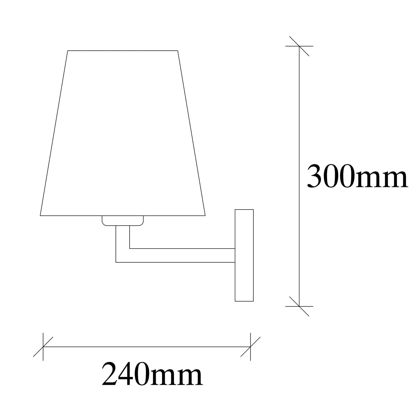 Aplique De Pared, Hierro , Negro crema, 18x24x30, Casquillo E 27 Max 40 W_1