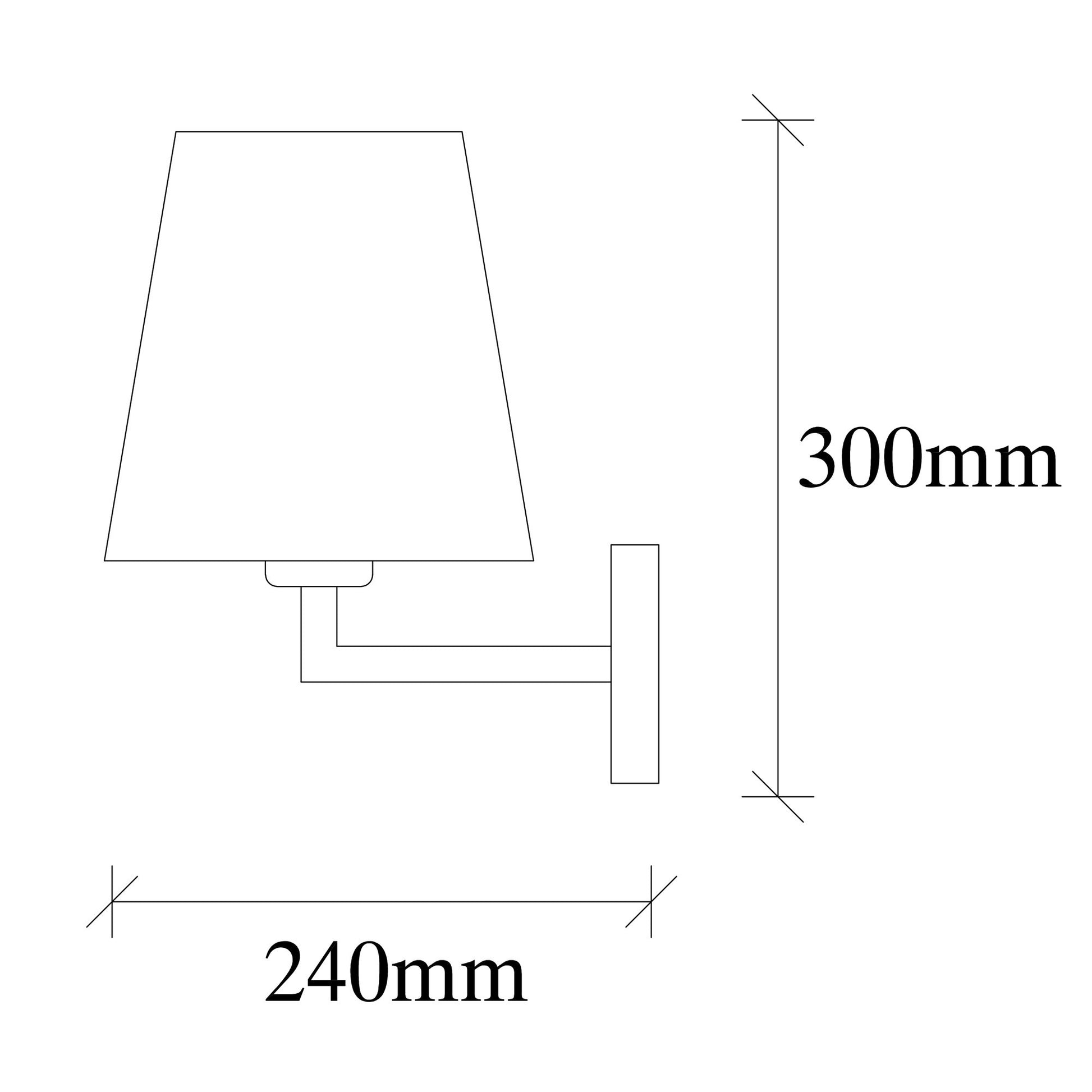 Aplique De Pared, Metal , Negro, 18x24x30, Casquillo E 27 Max 40 W_1