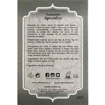 Tratamiento Ayurvédico Capilar Brahmi Rhade Shyam 100 g