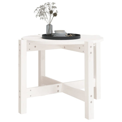 Mesa De Centro De Madera Maciza De Pino Blanco 62,5x45 Cm_2