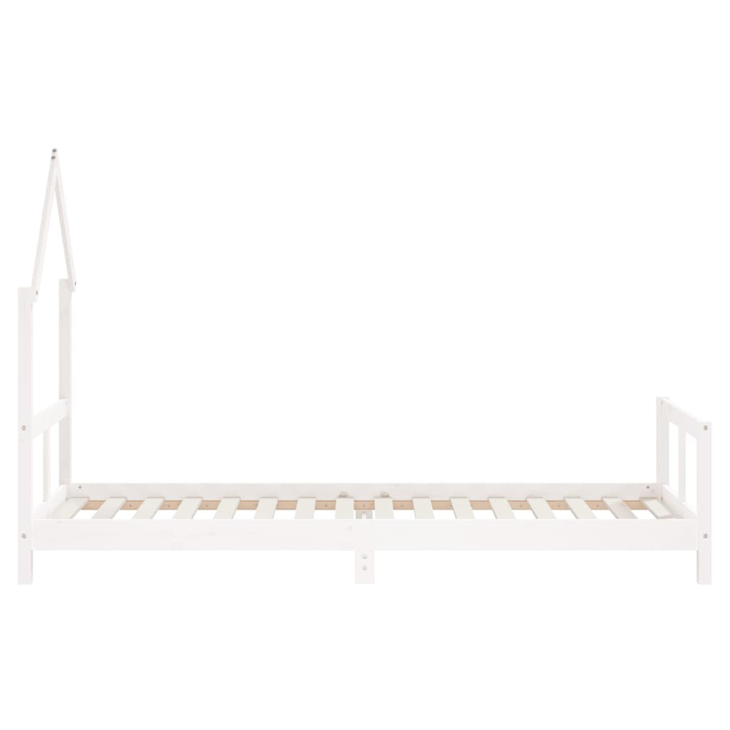 Vidaxl Estructura De Cama Para Niños Madera De Pino Blanco 80x200 Cm_4