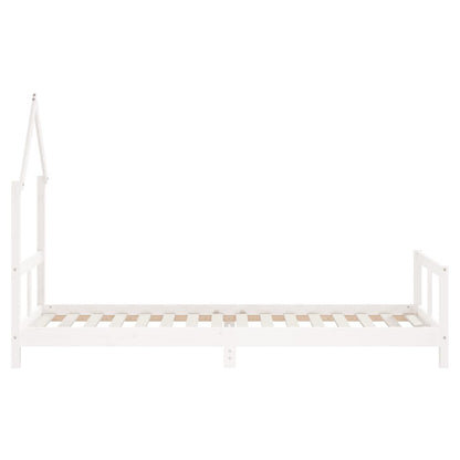 Vidaxl Estructura De Cama Para Niños Madera De Pino Blanco 80x200 Cm_4