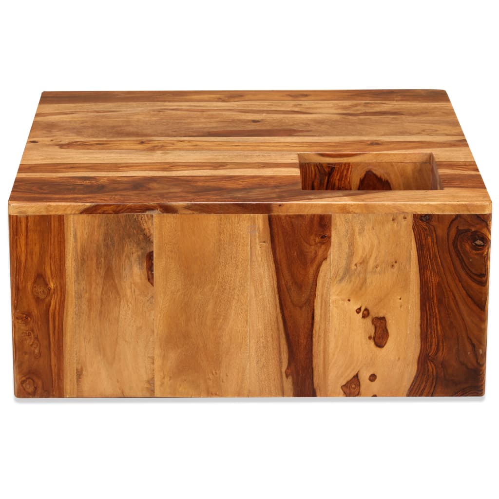 Mesa De Centro De Madera Maciza De Sheesham 70x70x30 Cm_2