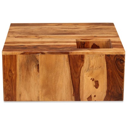 Mesa De Centro De Madera Maciza De Sheesham 70x70x30 Cm_2