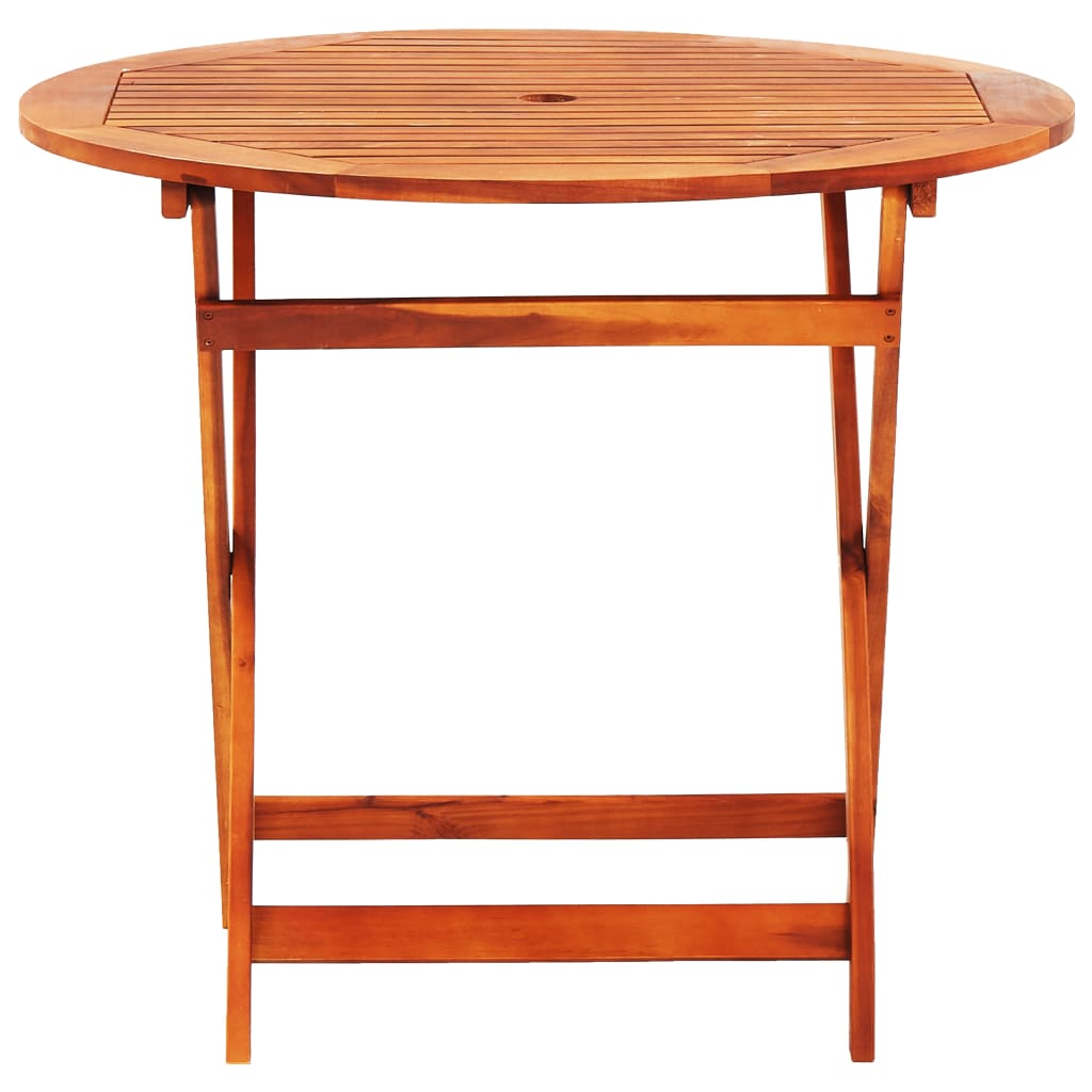 Set De Comedor De Jardín Plegable 5 Pzas Madera Eucalipto / Vetonek_1