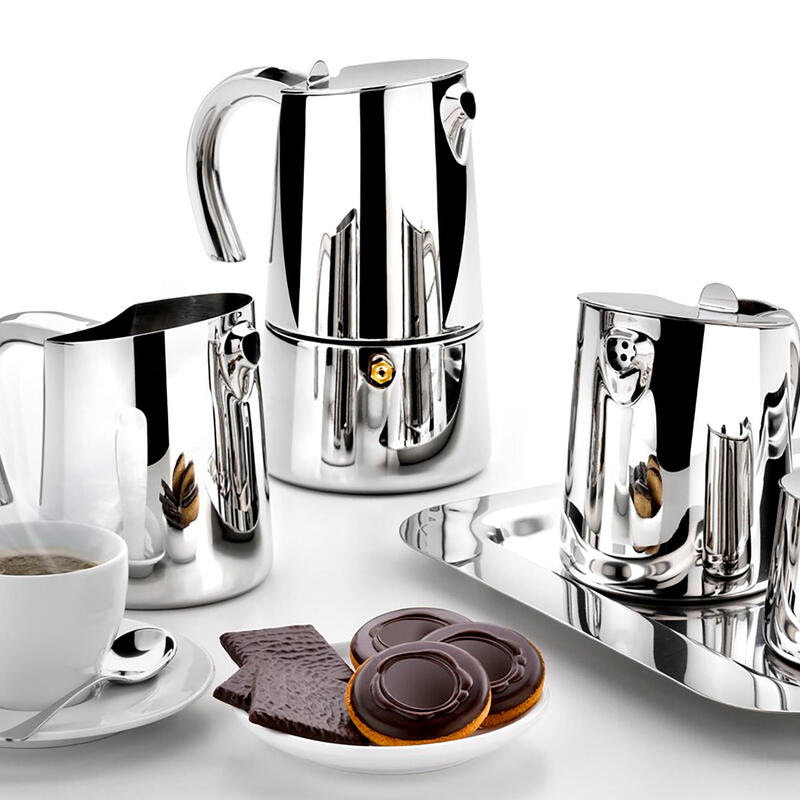 Cafetera Italiana Bra A170502 Cafetera 6 Tazas Bella Para 6 Tazas Inox_1