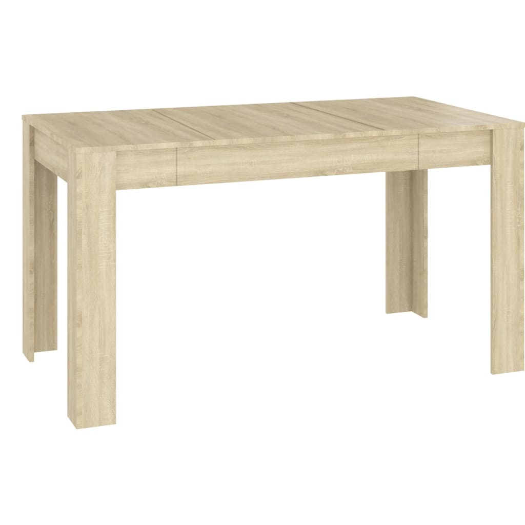 Mesa De Comedor Contrachapada Color Roble Sonoma 140x74,5x76 Cm_0