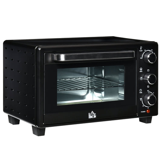 Homcom Horno Eléctrico De Sobremesa De 21l 1400w Con Temporizador Negro_0