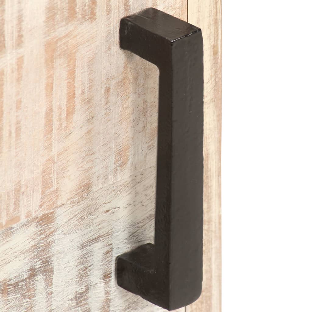 Mesita De Noche De Madera Maciza De Acacia 40x30x50 Cm_3