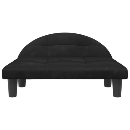 Cama Para Perros De Terciopelo Negra 70x52x30 Cm / Vetonek_3