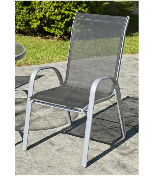 Pack De 2 Sillones Apilables Acero/textilen Seul-3. 94 Cm(alto) 54 Cm(ancho)84 Cm(fondo)_0